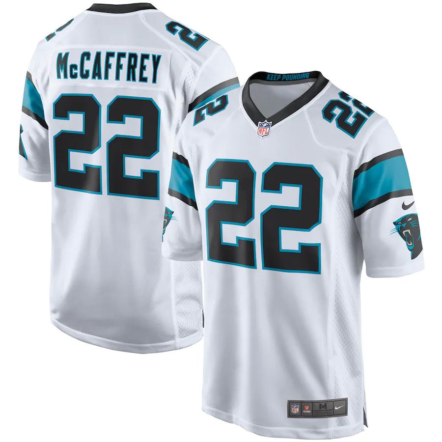 Men Carolina Panthers #22 Christian McCaffrey Nike White Game NFL Jersey->carolina panthers->NFL Jersey